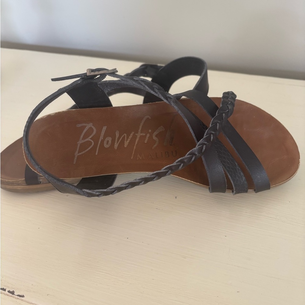 Blowfish Black and Brown Strappy Sandals